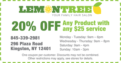 Lemon Tree Hair Salon Promotions Sales The Kingston