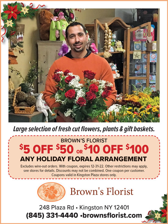 $5 off $50 or $10 off $100: Any Holiday Floral Arrangement