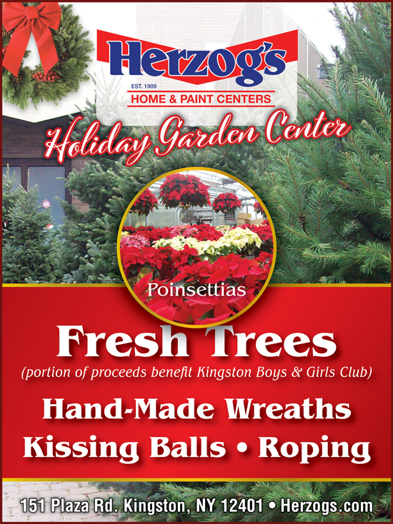 Fresh Trees, Handmade Wreaths, Kissing Balls & Roping at Herzog’s Garden Center