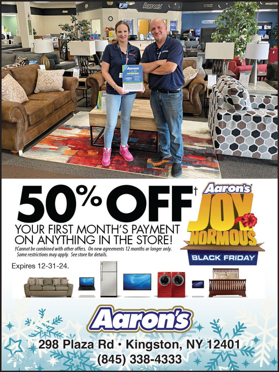 50% OFF Your First Month’s Payment on Anything In Store At Aaron’s