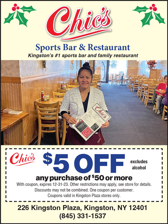 $5 Off Orders of $50 or More at Chic’s Sports Bar & Restaurant